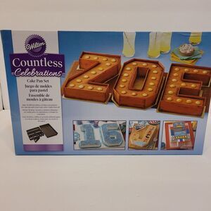 Wilton Countless Celebrations Cake‎ Pan Set  Alphabet & Numbers Cake Tin